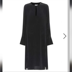 NWT Equipment Femme Granger maxi silk long sleeve black dress. Size small